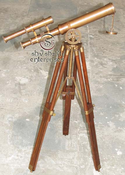 Antique Telescope with Stand