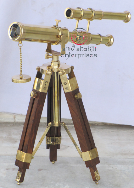 - Polished tripod telescope