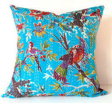 100% Cotton Bench Kantha Cushion Cover, for Car, Chair, Decorative, Seat, Sofa, Design : Personalized Dsign