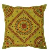 Agarwal Enterprises Embroidered 100% Cotton cushion cover for hugging, Technics : Handmade