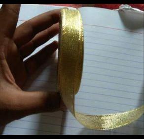 Zari Plain Golden Gotta Lace, Technics : Attractive Pattern