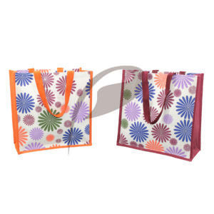 PP LAMINATED JUTE BAG WITH WEB HANDLE AND WITH ZIP POCKET