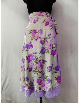 long skirt neck wrap dress floral print skirts
