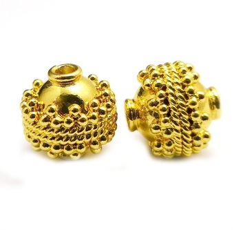 24k gold plated handmade bali bead jewelry makng