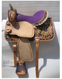 Real Indian Leather Western Horse Saddle, Size : 15