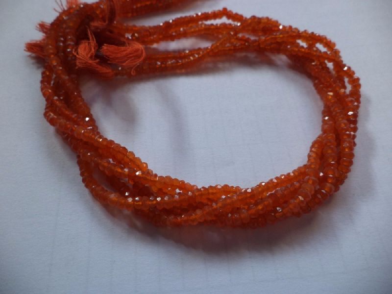 carnelien micro cutting faceted beads