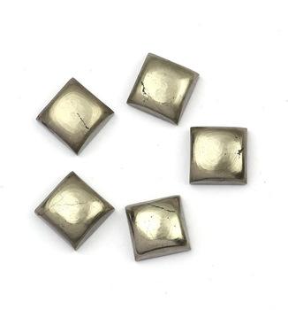 Pyrite Calibrated Cabochons Square Shape Loose Gemstone beads
