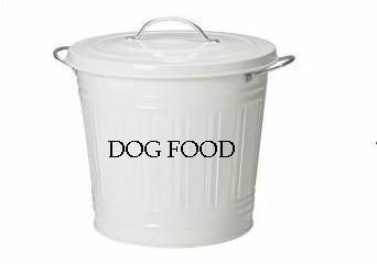 CYLINDER CHEAP DOG FOOD STORAGE CONTAINER, Color : WHITE