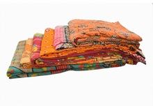  100% Cotton vintage kantha blanket quilt, for Home, Hotel, Garden, Size : Twin