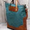 Leather Tote Bag, Size : 36x35—30x4, LxH (inches)