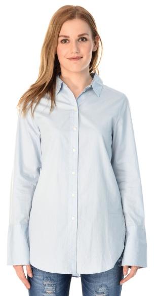 Sky blue cotton shirt for women