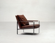 Industrial Metal Leather Recliner Chair, for Home Furniture