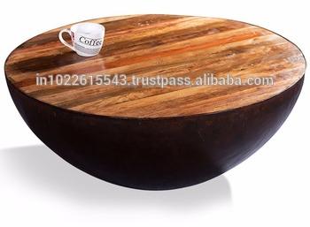 wood round Coffee Table