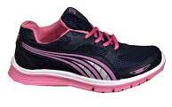 100-200gm PVC Pu Plain Women Trendy Sports Shoes, Color : Black, Pink