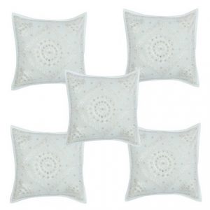 5 PCS Hand Work With Mirrior White 1616 inch Cushion Cover