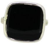 925 Sterling Silver Ring With Black Stone