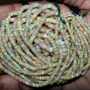 Memorial Jewels Opal Strand Gemstone Bead, Shape : Rondelle