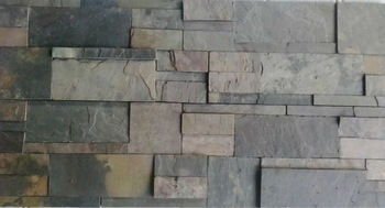 Multicolor slate stone wall cladding