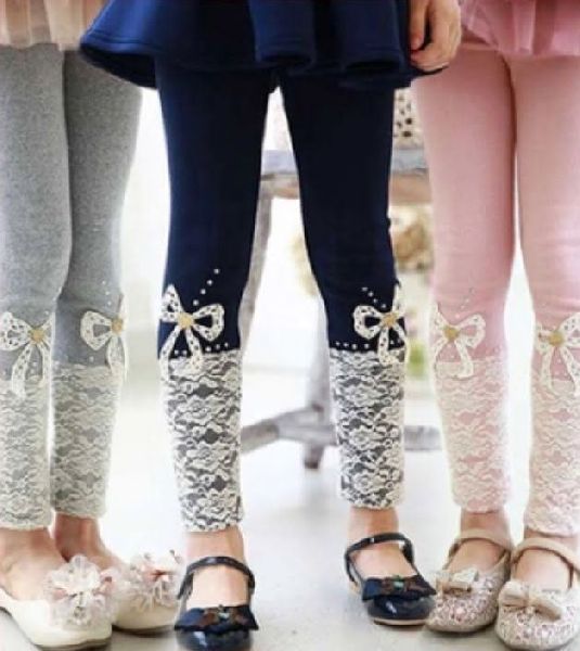 Girls Embroidered Leggings