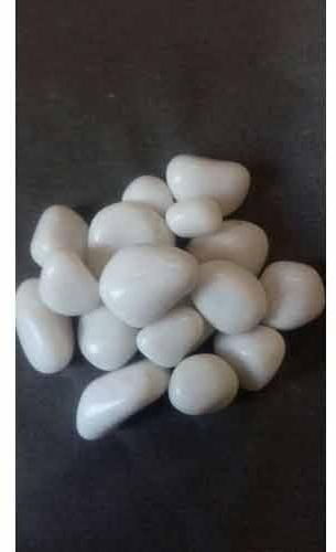 Round White Polished Pebble Stones, for Construction, Feature : Fine Finished, Non Slip