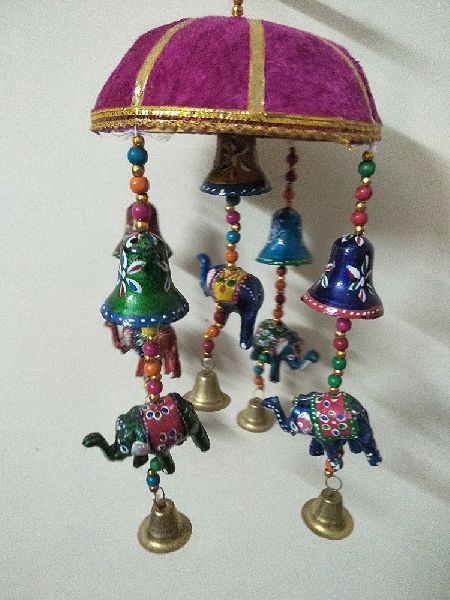 Rajasthani Umbrella Bell Lord Ganesh Hanging Door