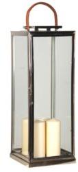 Stainless Steel lantern with Leather Handle