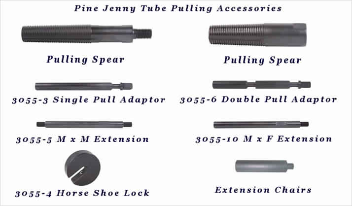 PINE JENNY STYLE TUBE PULLING SYSTEM INCLUDING ACCESSORIES