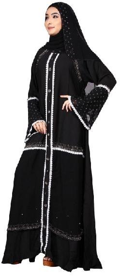 Chiffon Abaya Burkha With Chiffon Scarf Hijab