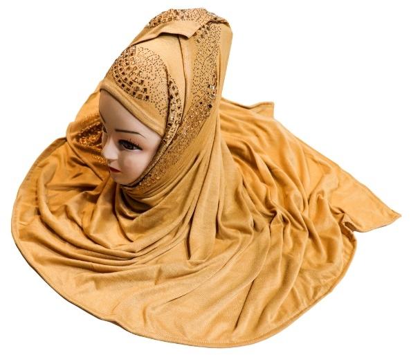 Diamond Stone Work Hosiery Soft Cotton Hijab Scarf