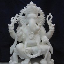 MnM Craft Ganesha-marble-statues