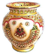 Handcrafted Colorful Marble Vase for Decoration, Style : Folk Art