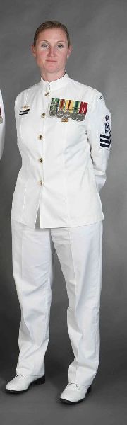 Full Sleeves Cotton Ladies Navy Uniform, for Military Use, Size : XL, XXL