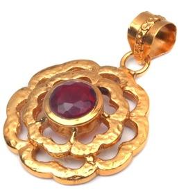 Brass pendant jewelry, Color : Red
