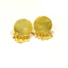 Medallion Jewels Exclusive Brass Stud Earrings