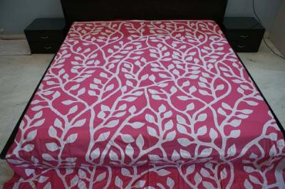 hand-crafted cut-work bed-sheet
