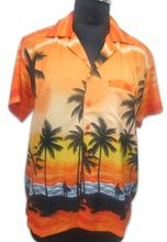 Yellow rayon Mens hawaiian shirts