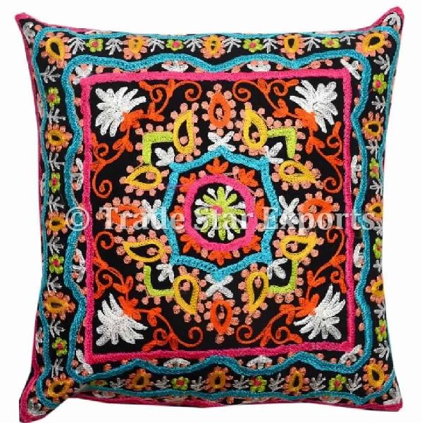 Ethnic Suzani Embroidered Cushion Cover