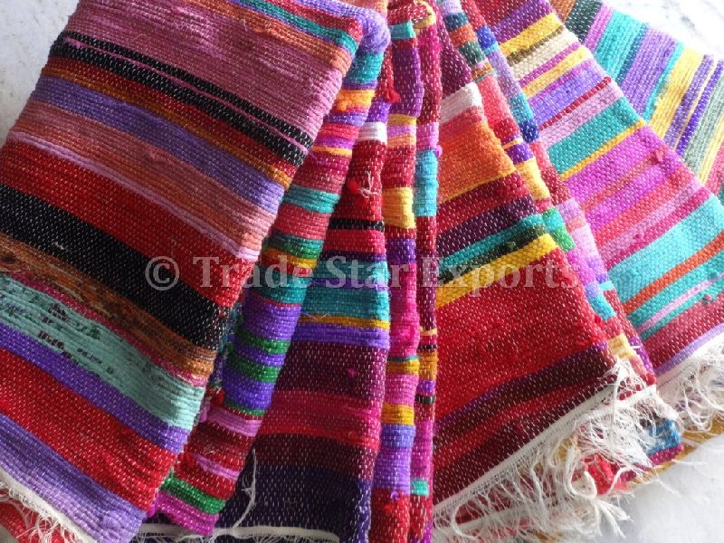 Indian Handmade Large Chindi Rugs