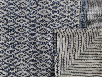 Print Quilt Fabric Cotton Bedspread Bohemian Reversible Throw Boho Blanket
