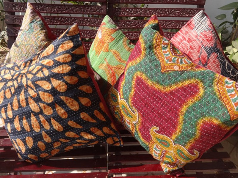 Vinatge Kantha Cushion Covers