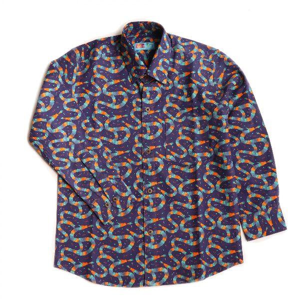 FIERY DRAGONS PRINT FULL SLEEVE SHIRT