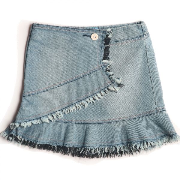 Girls DENIM SKIRT WITH A FLARE