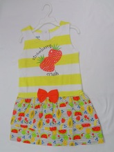 100% Cotton Kids Dress Summer Fashion