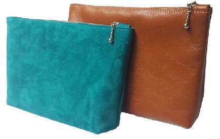 Designer Cosmetic Leather Clutch Bags, Style : Fashion