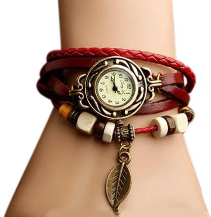 Bracelet Leather Strap Analog Wrist Watch Women