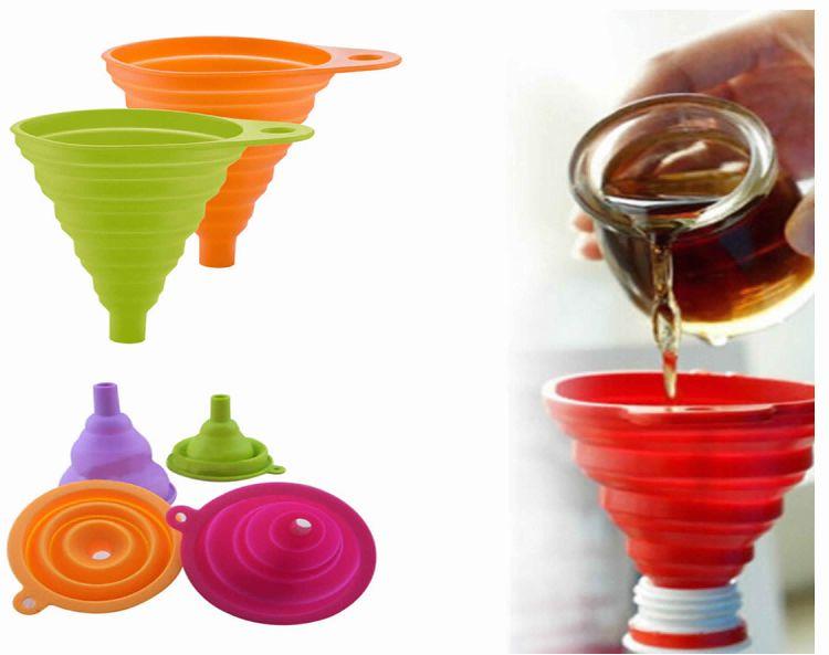 Collapsible Foldable Silicone Funnel