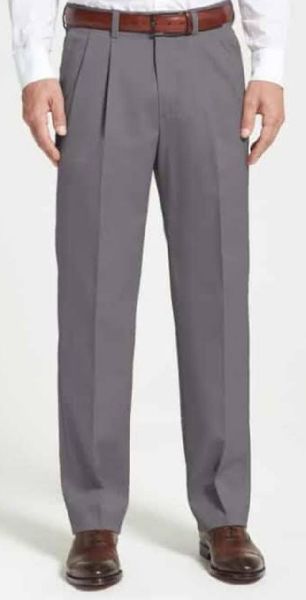 Mens Formal Grey Trousers, for Easily Washable, Waist Size : XL, XXL at ...