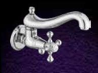 Polished Stainless Steel Victorian Sink Cock, for Bathroom, Color : Grey