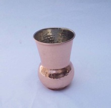 Bright Collection Metal Copper Tumbler Cup Hammered