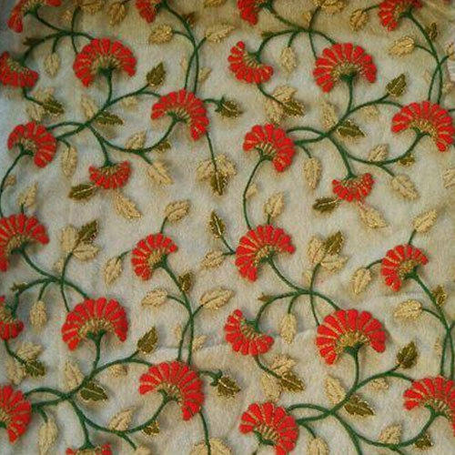 embroidered fabric, Pattern : Printed, Color : Multicolor at Best
